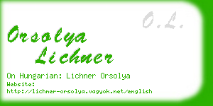 orsolya lichner business card